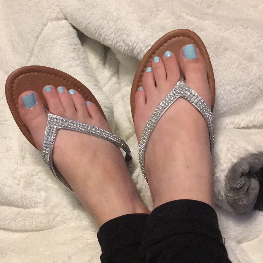 Jewel flip flops